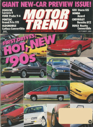 MOTOR TREND 1989 OCT - CARRERA 4, ROTHMAN-PORSCHE TURBO